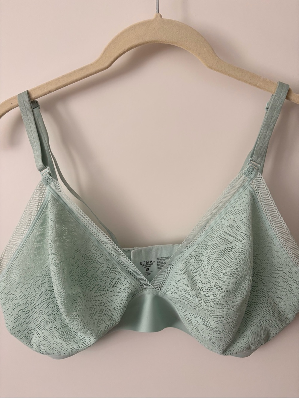 Soma Mint Green Lace Underwire Bra